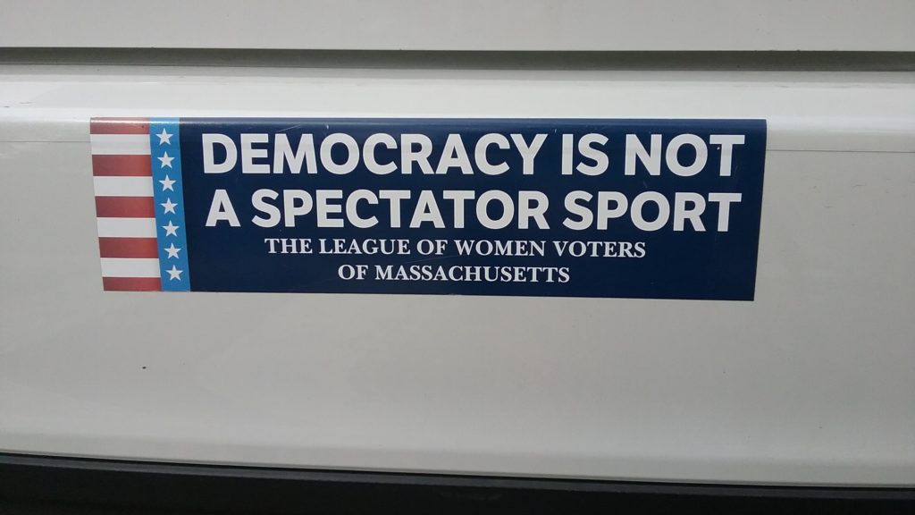 DEMOCRACY IS NOT A SPECTATOR SPORT