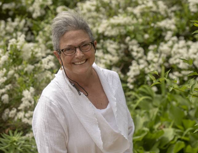 Marty Nathan at her home in Northampton.