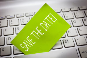 SAVE THE DATE . Concept meaning Reserve the mentioned date of an event on their calendar
