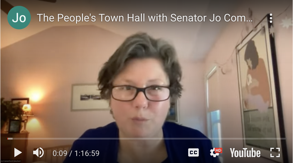 State Senator Jo Comerford Holds Virtual Town Hall