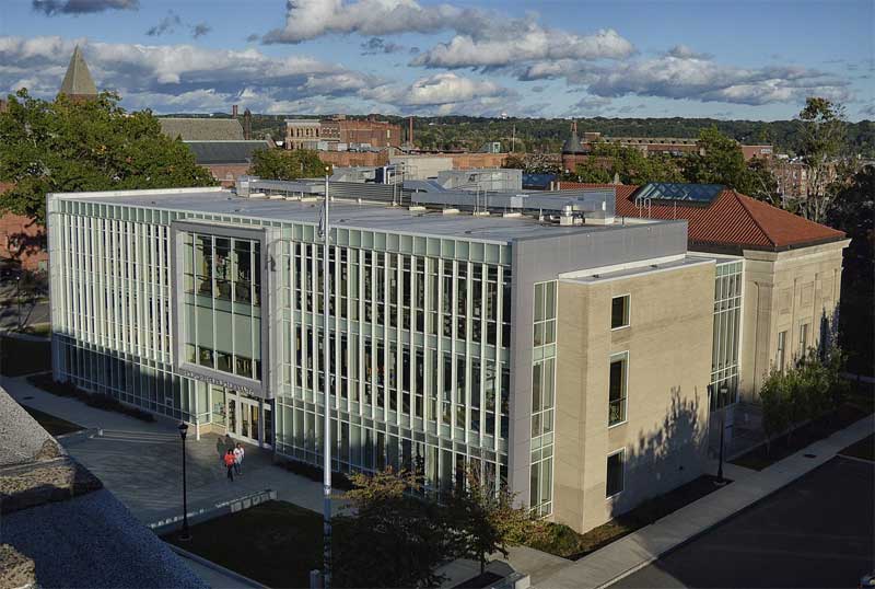 Renovated Holyoke Public Library from Chestnut St.