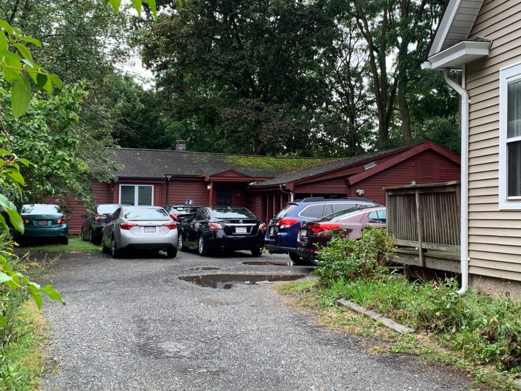 Parking in front of a student rental in