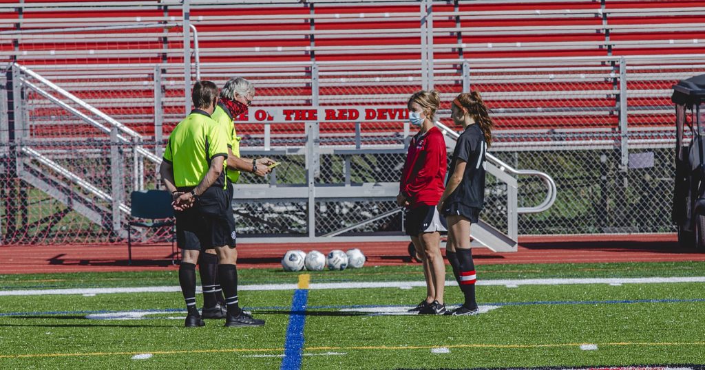 high school soccer. /. artificial turf