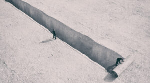 gap. gulf. divide. disagreement