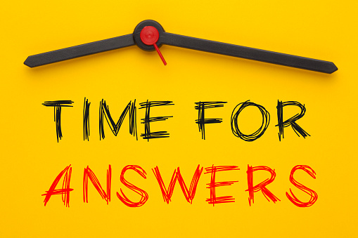 Time for Answers. clock.