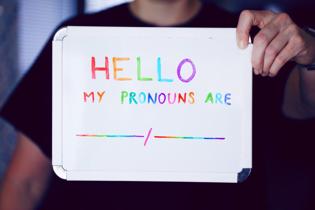 pronouns. Gay and trans kids.