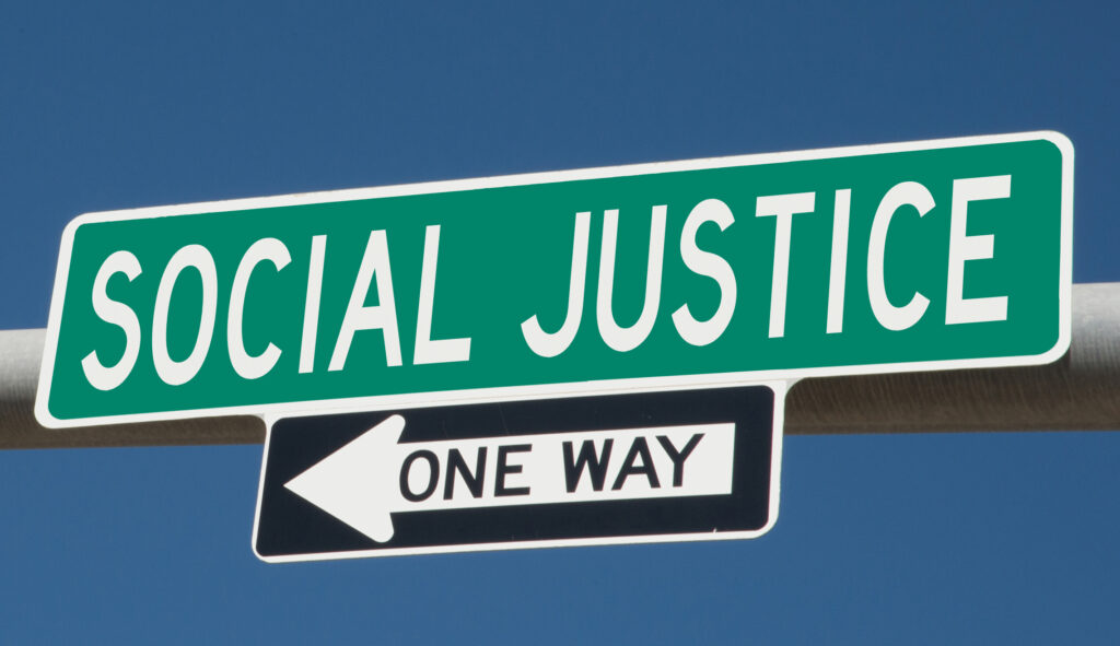 Social Justice highway sign
