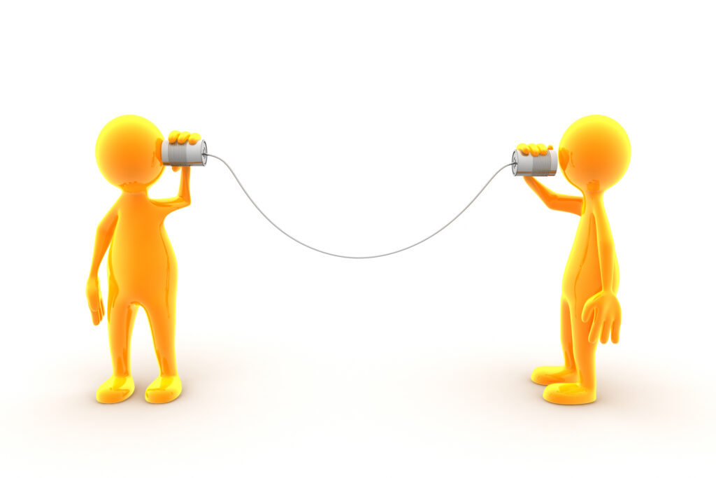 Tin phone communication . Miscommunication