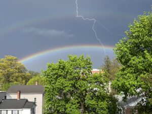 rainbow. lightening