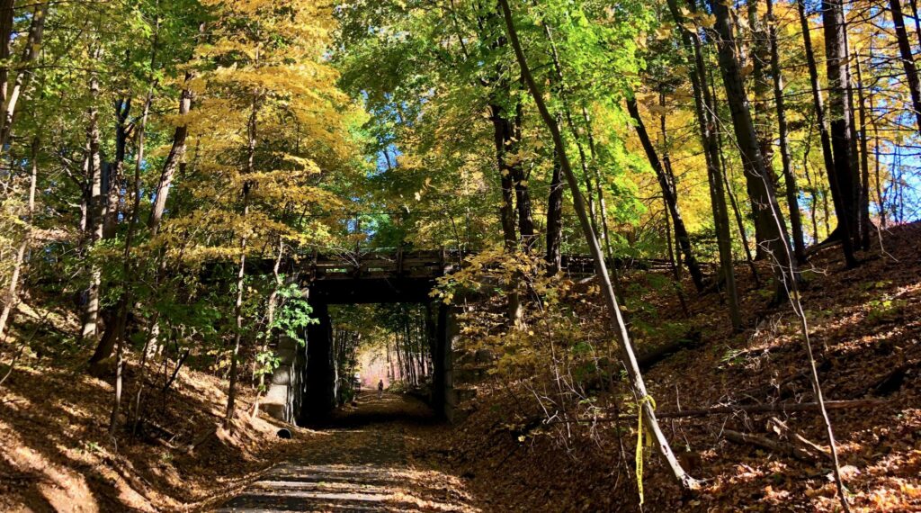 rail trail, tunnel