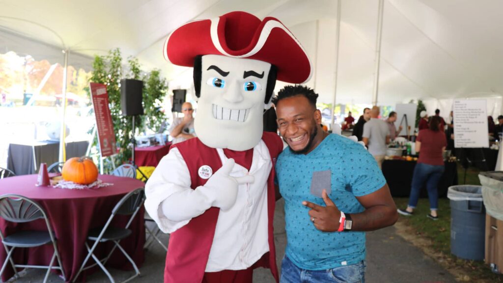 Sam the Minute man,  UMass,  Beer garden, stadium
