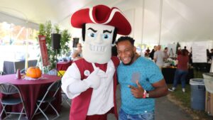 Sam the Minute man,  UMass,  Beer garden, stadium