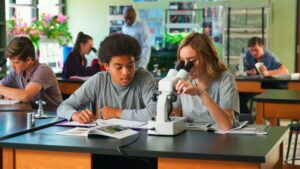 high school students, biology, science, classroom