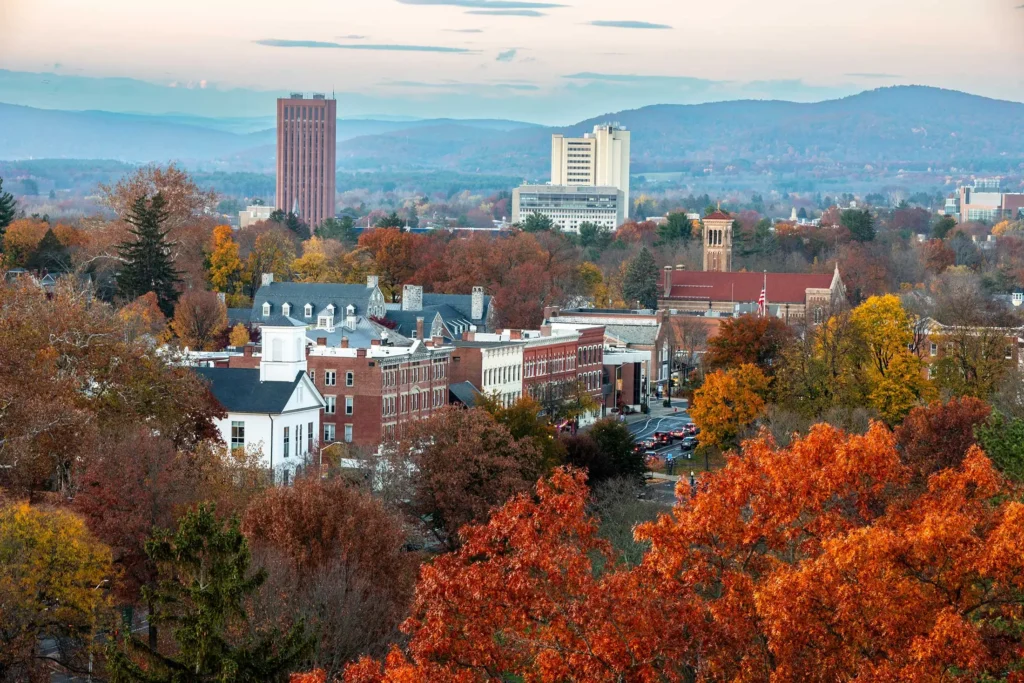 amherst, aerial, fall