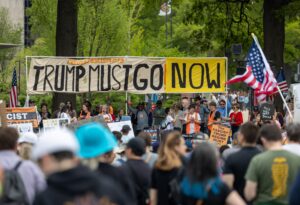 trump must go.  protest,