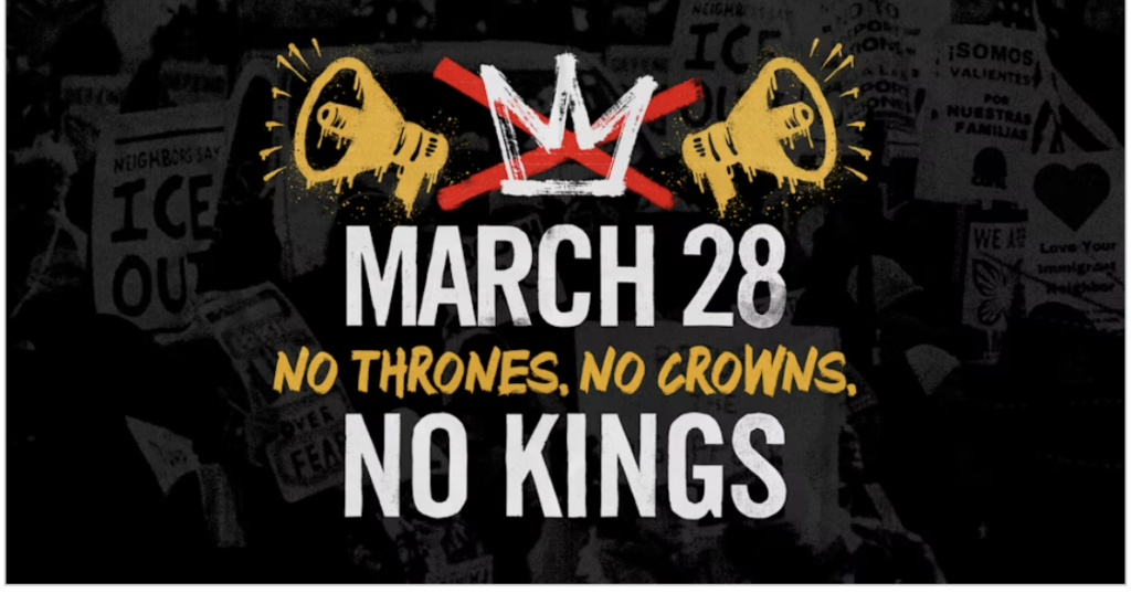 More Than 3000 No Kings Events are Planned for March 28, Including One in Downtown Amherst.