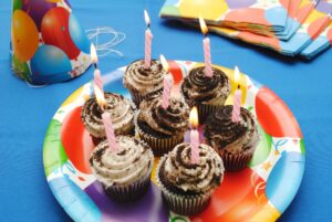 7th birthday cupcakes,  cake, cupcakes