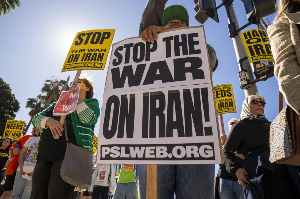 Protesters,Attend,A,Demonstration,Against,The,Us-israeli,War,With,Iran