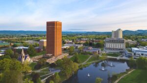 UMass campus-aerial