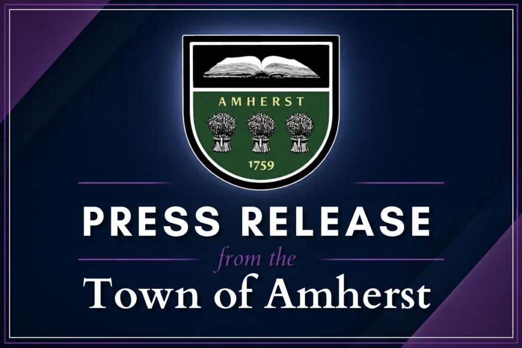 Press release from the Town of Amherst