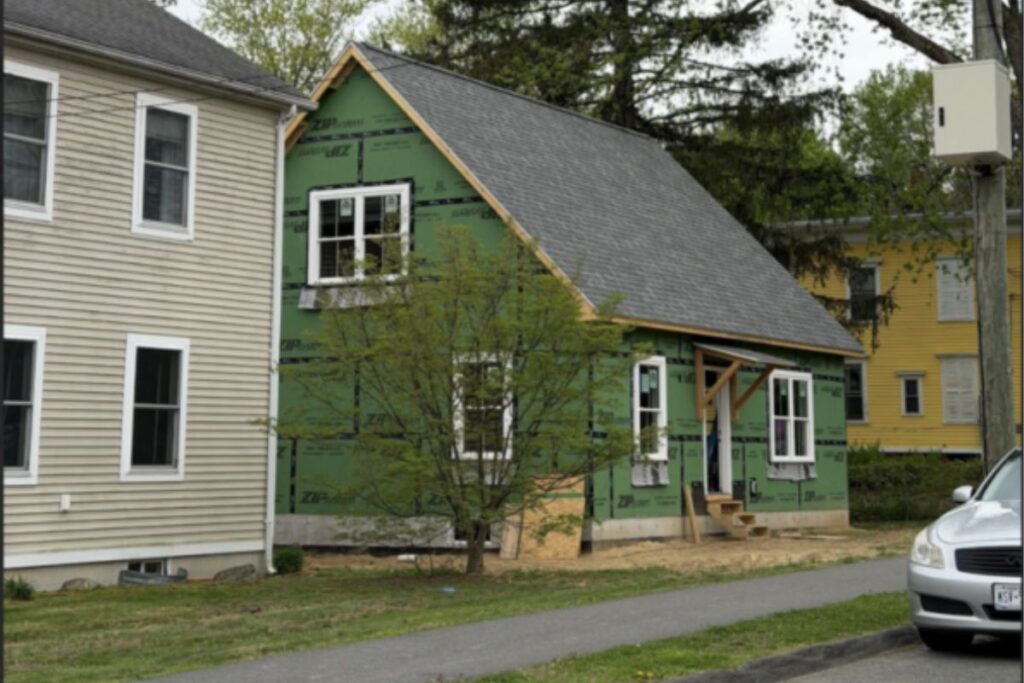 ADU under construction at 79 Taylor St., with four bedrooms and two baths and two floors of finished space.  Photo: amherstma.gov