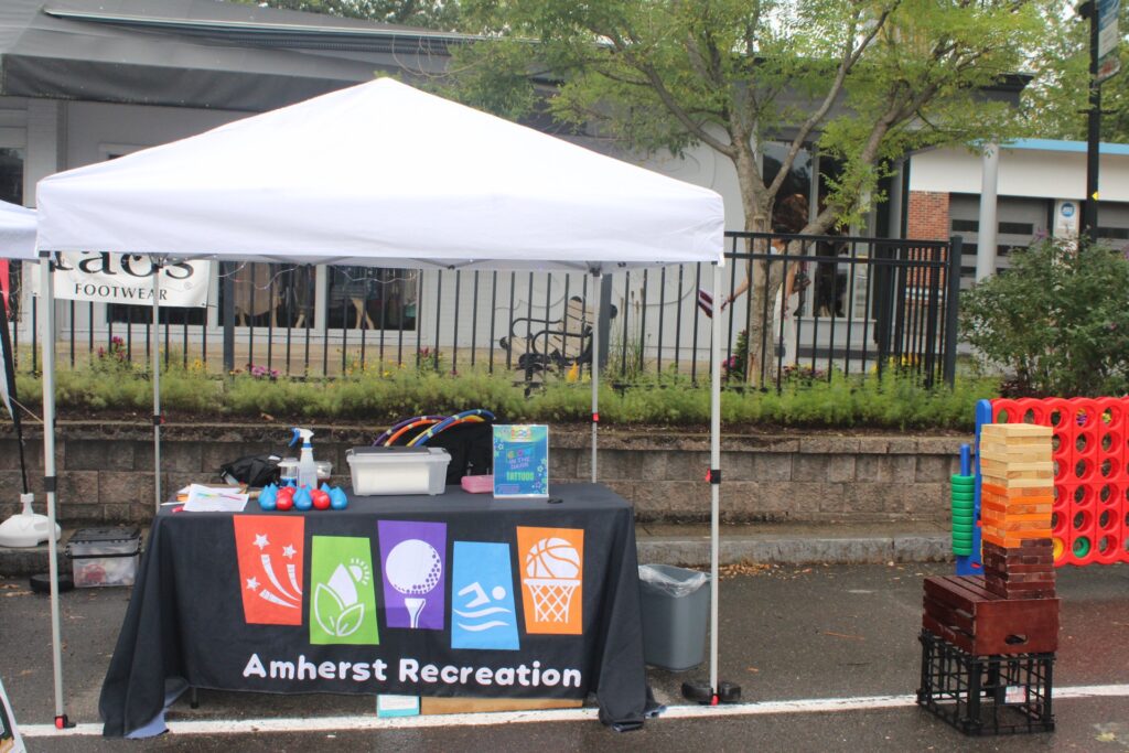 Amherst Recreation Booth at 2026 Amherst Block Party - Photo credit Amherst Recreation