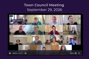 Image credit Screenshot of Town Council Meeting 9.29.26